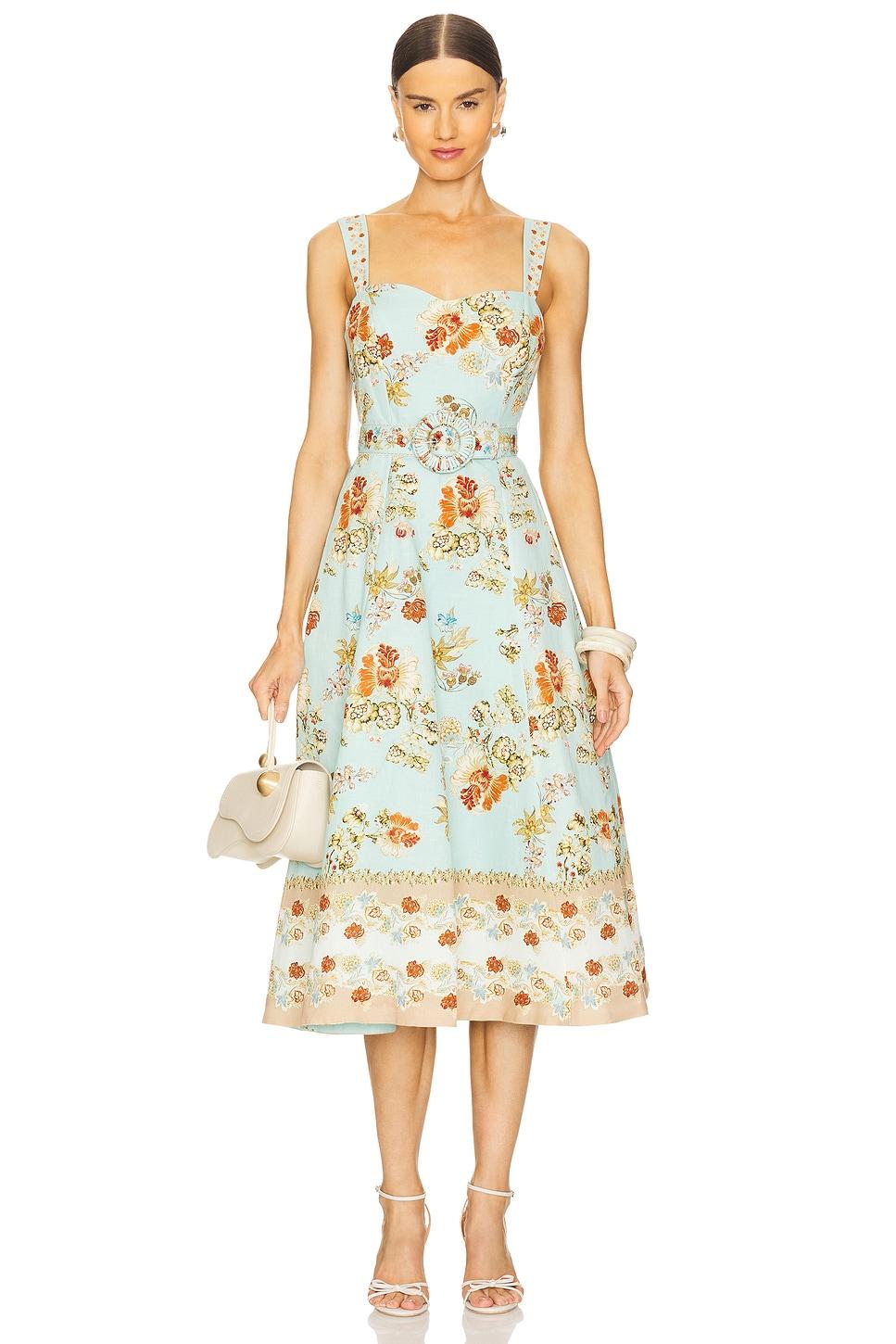 long dress with buckle belt