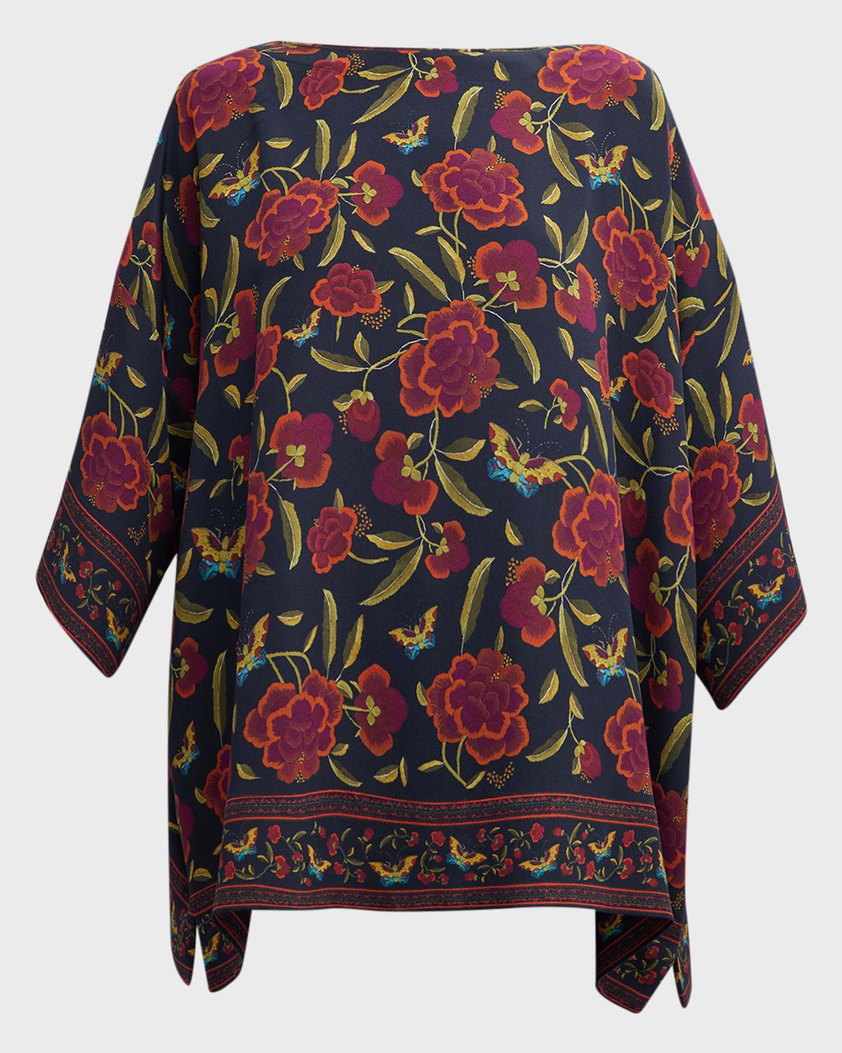 long floral tunic