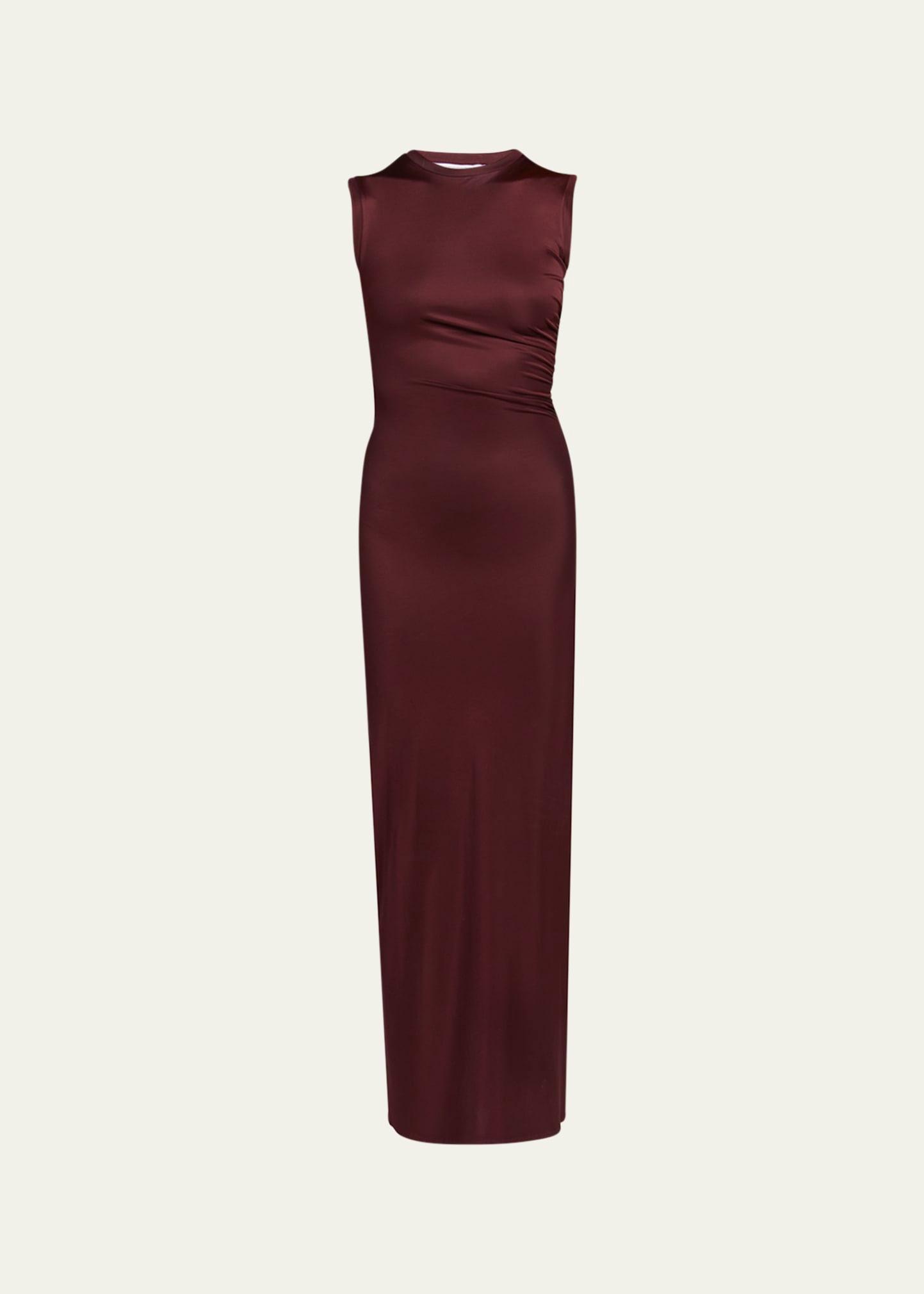 long fluid jersey dress