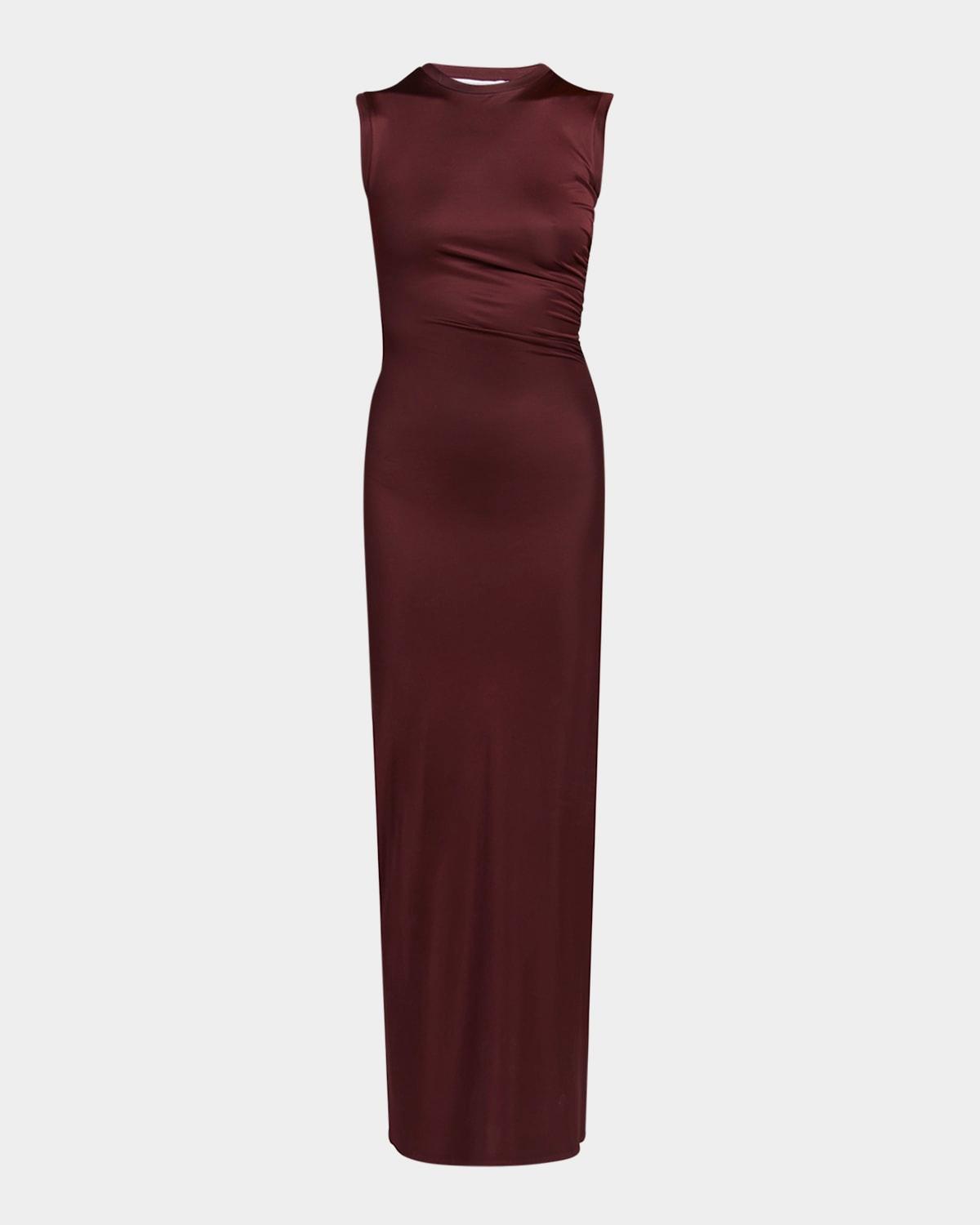 long fluid jersey dress