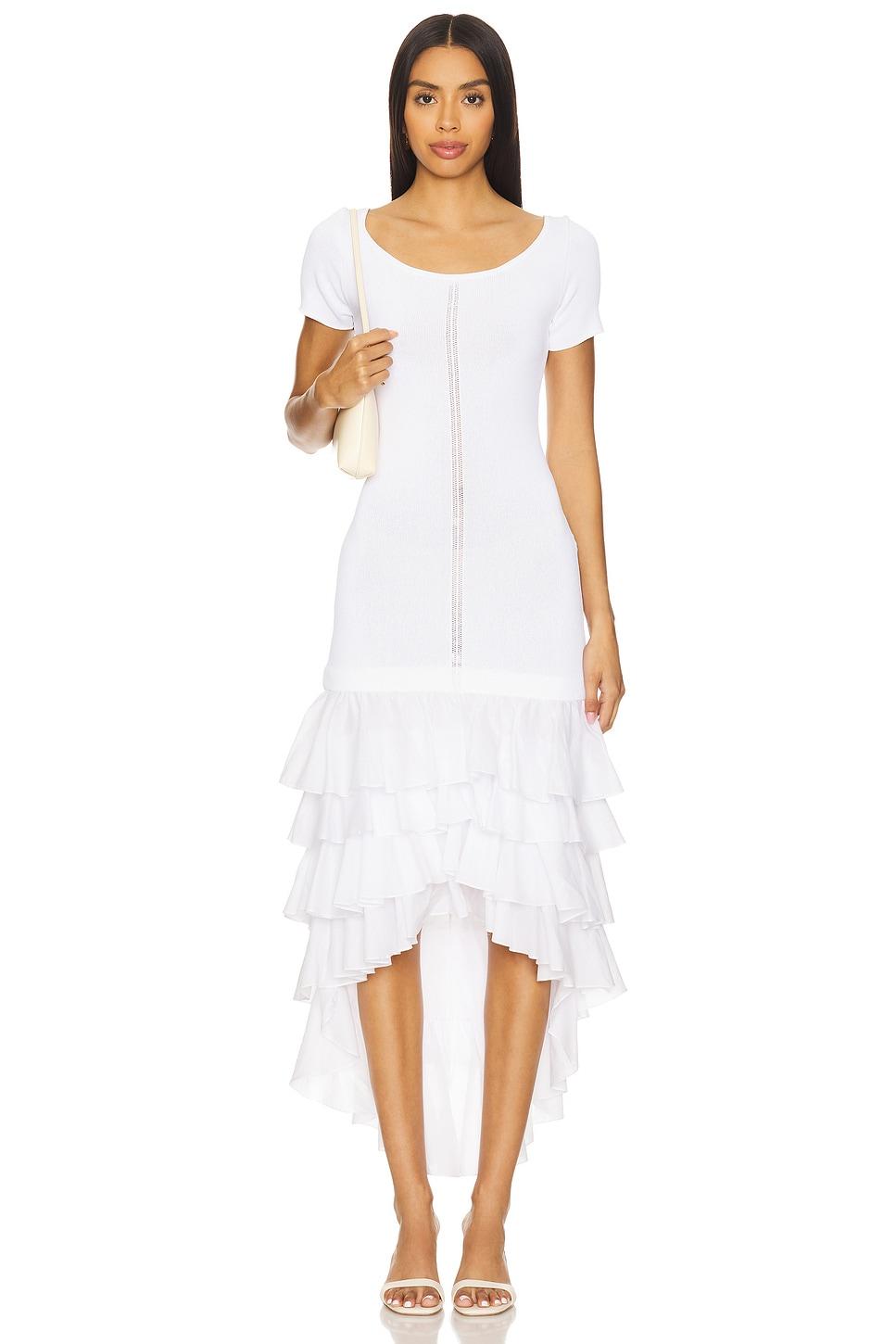 long jersey draped skirt