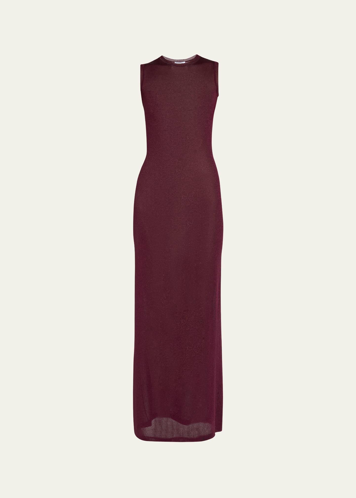 long lurex knit dress