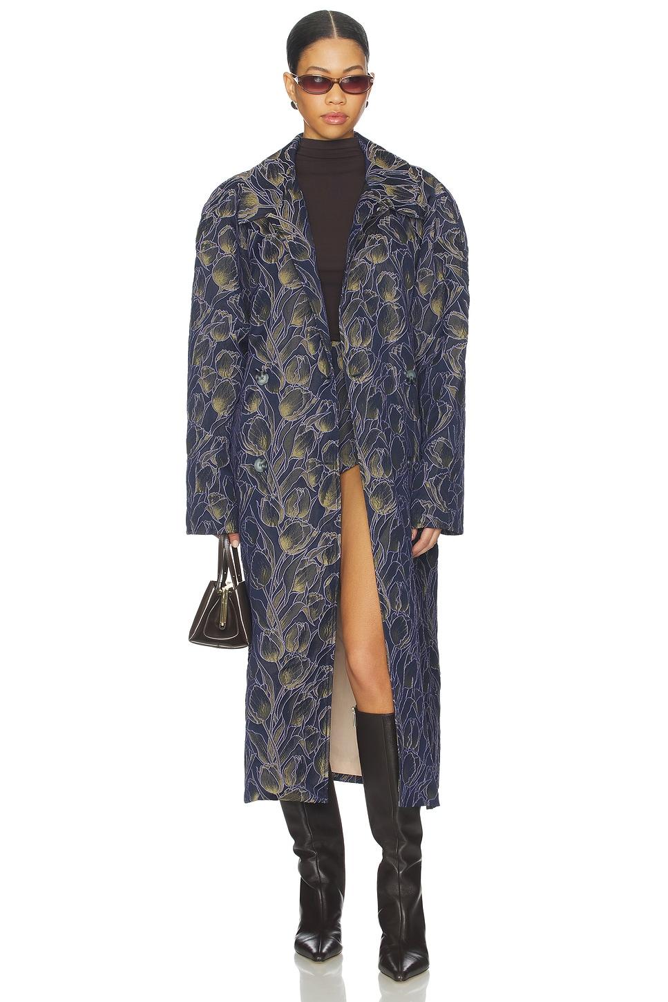 long printed coat