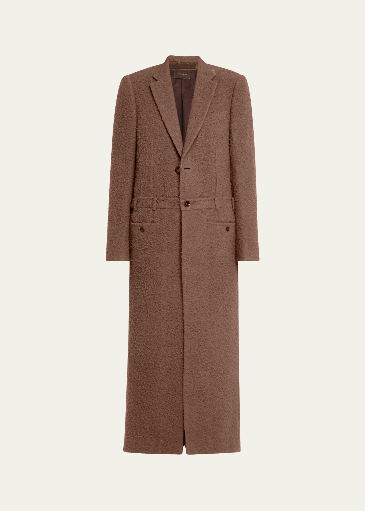 long removable wool suit coat