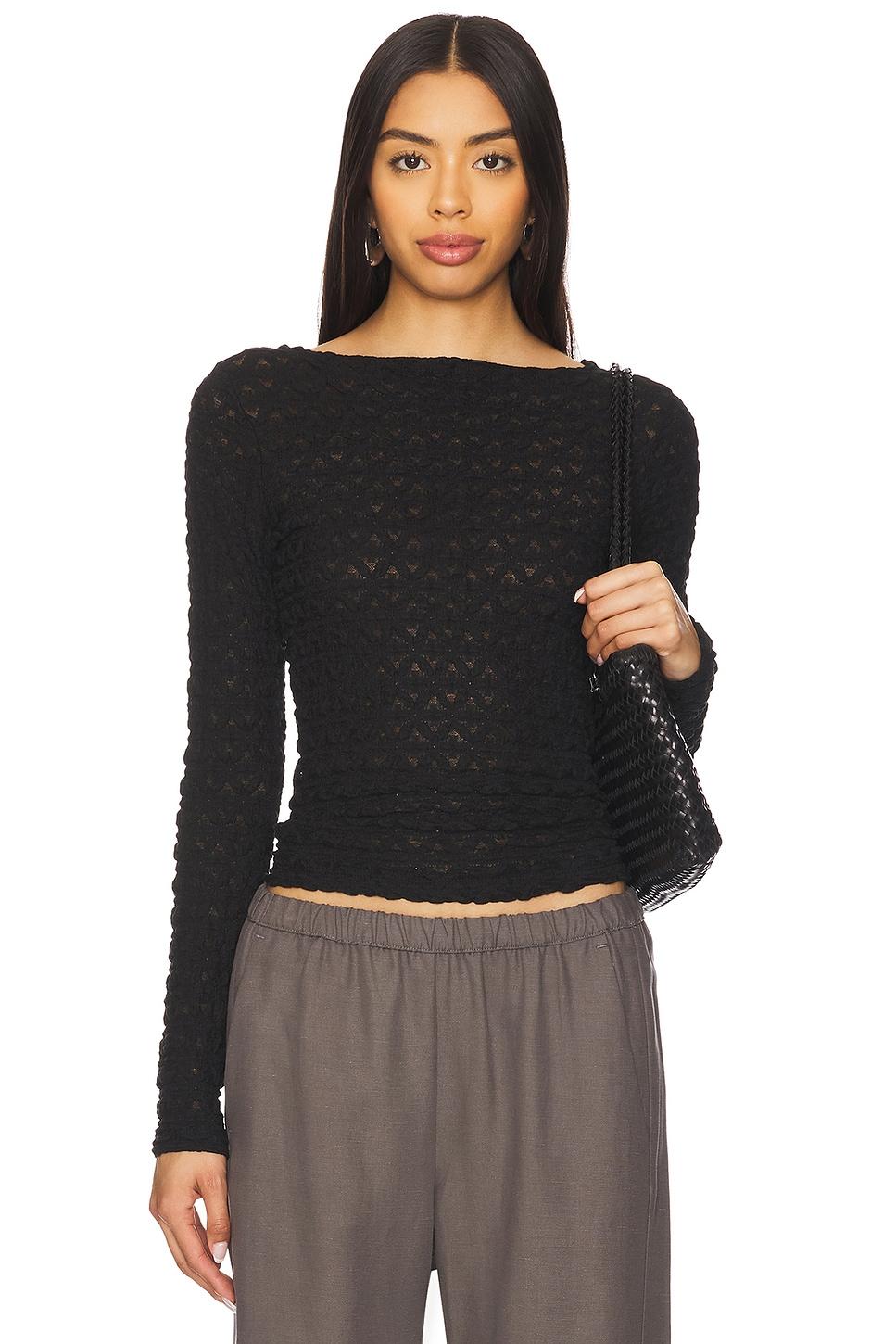 long sleeve boat neck t shirt