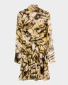 long-sleeve butterfly chiffon mini dress