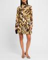 long-sleeve butterfly chiffon mini dress
