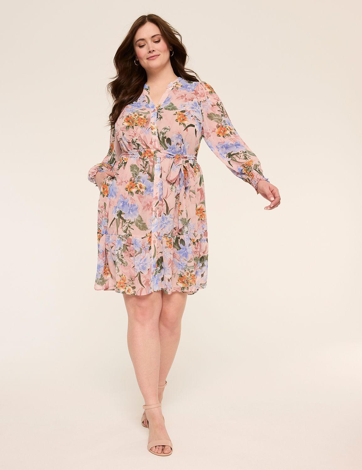 long-sleeve button shirt dress