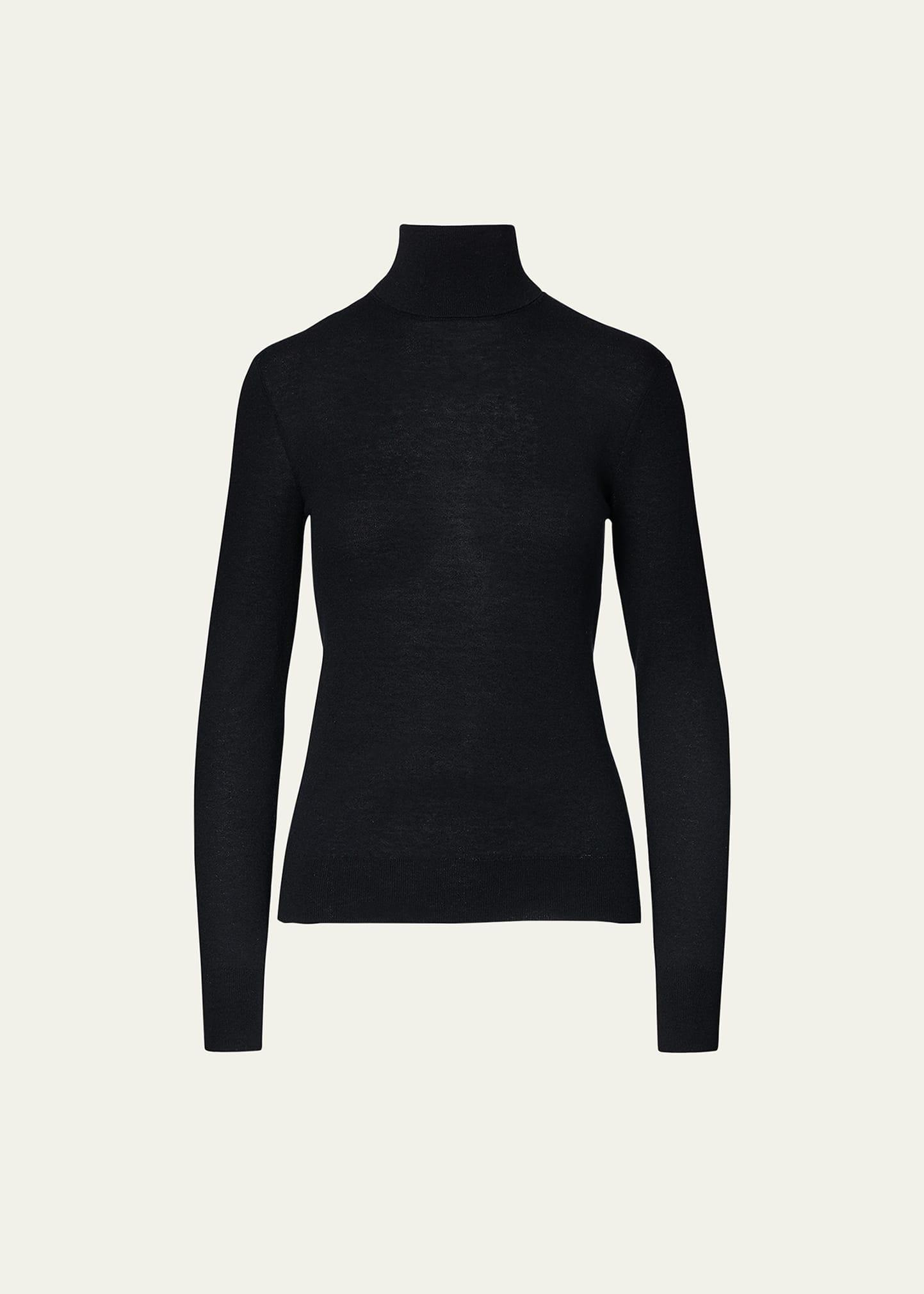 long-sleeve cashmere turtleneck sweater