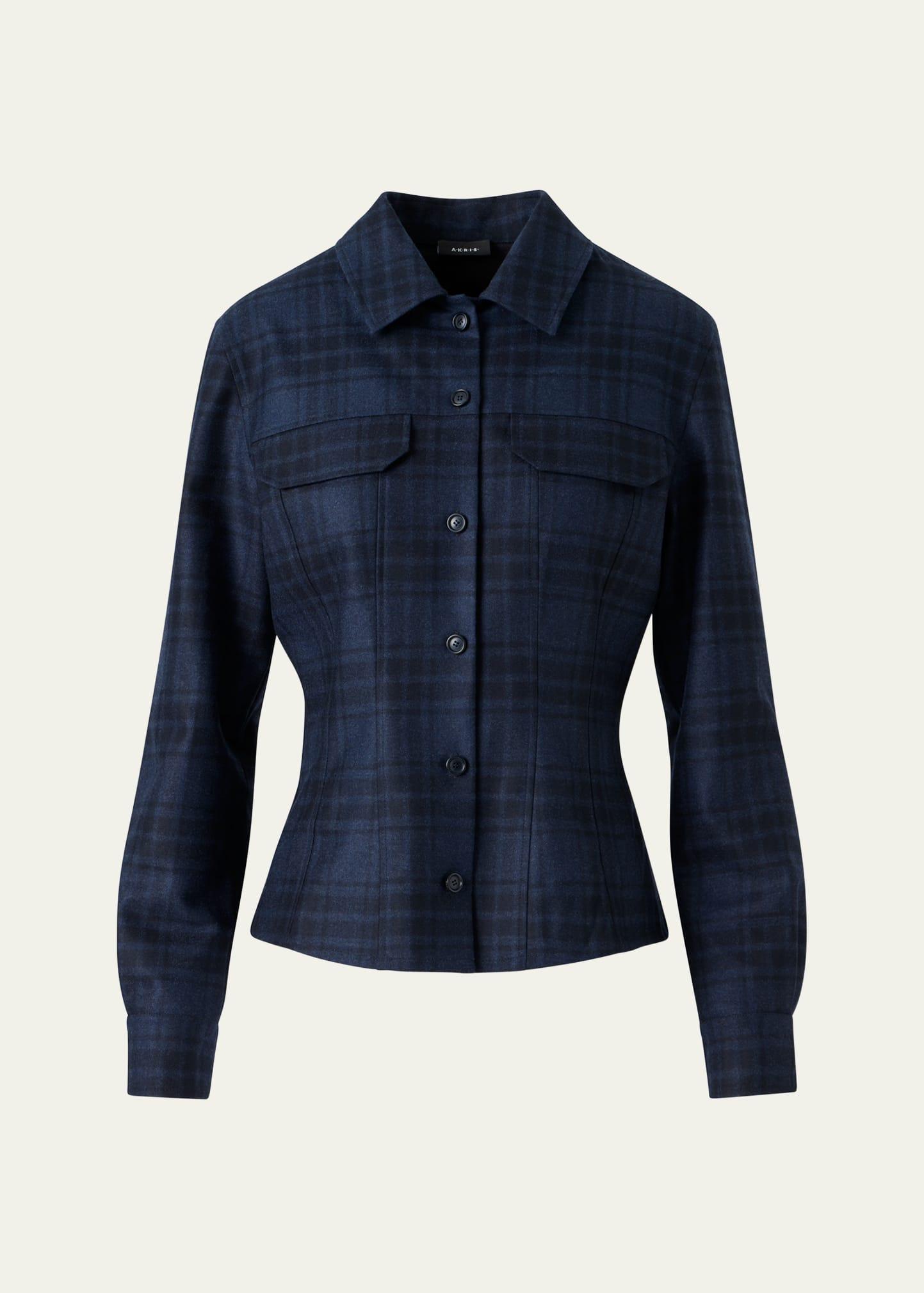long-sleeve check flannel shirt