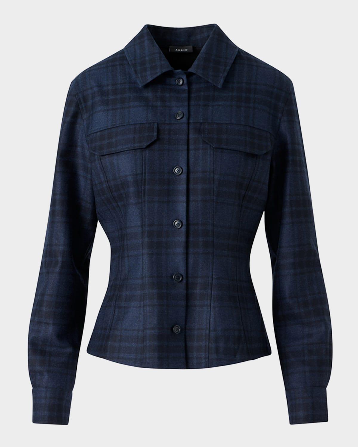 long-sleeve check flannel shirt
