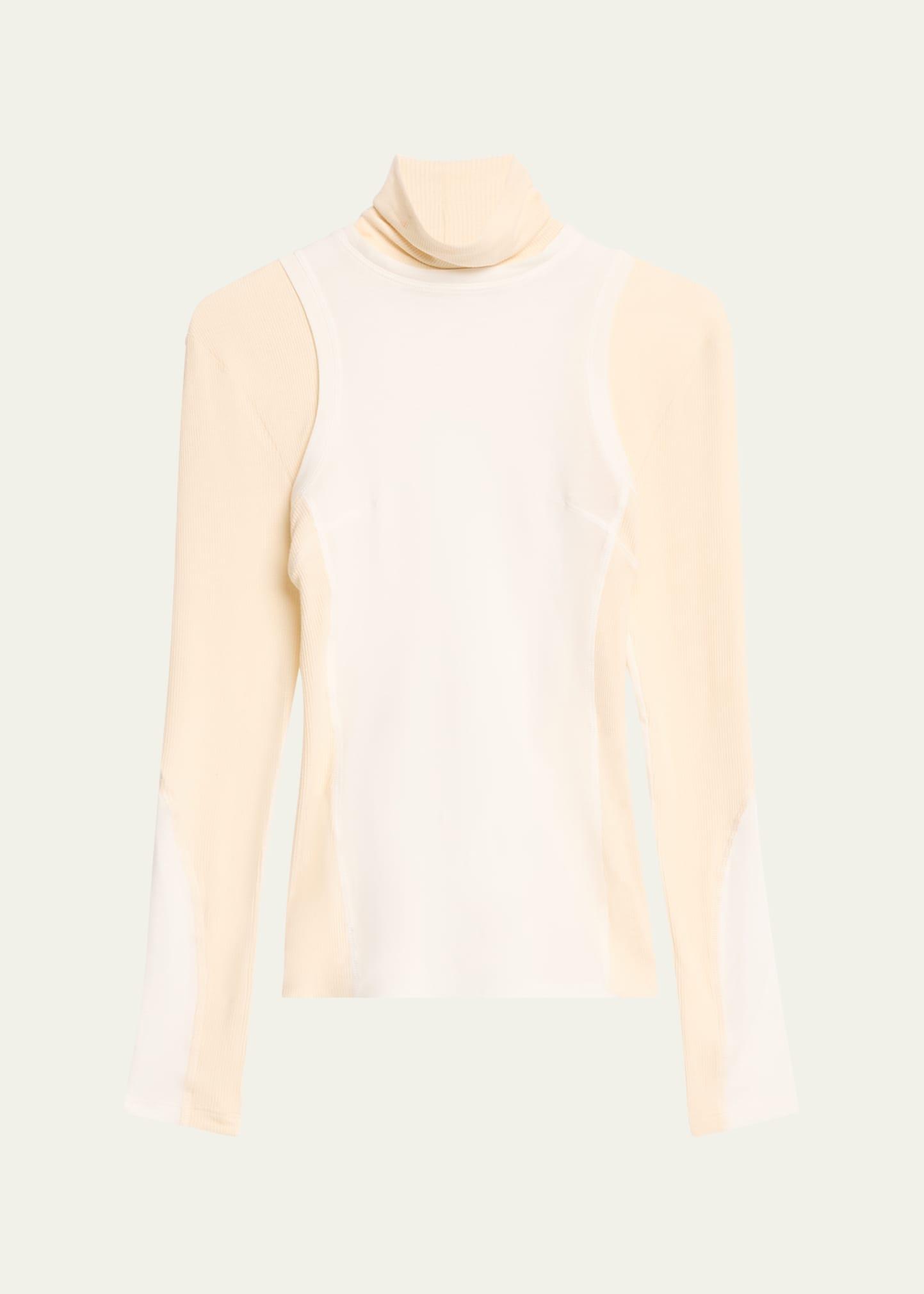 long-sleeve combo sport shirt