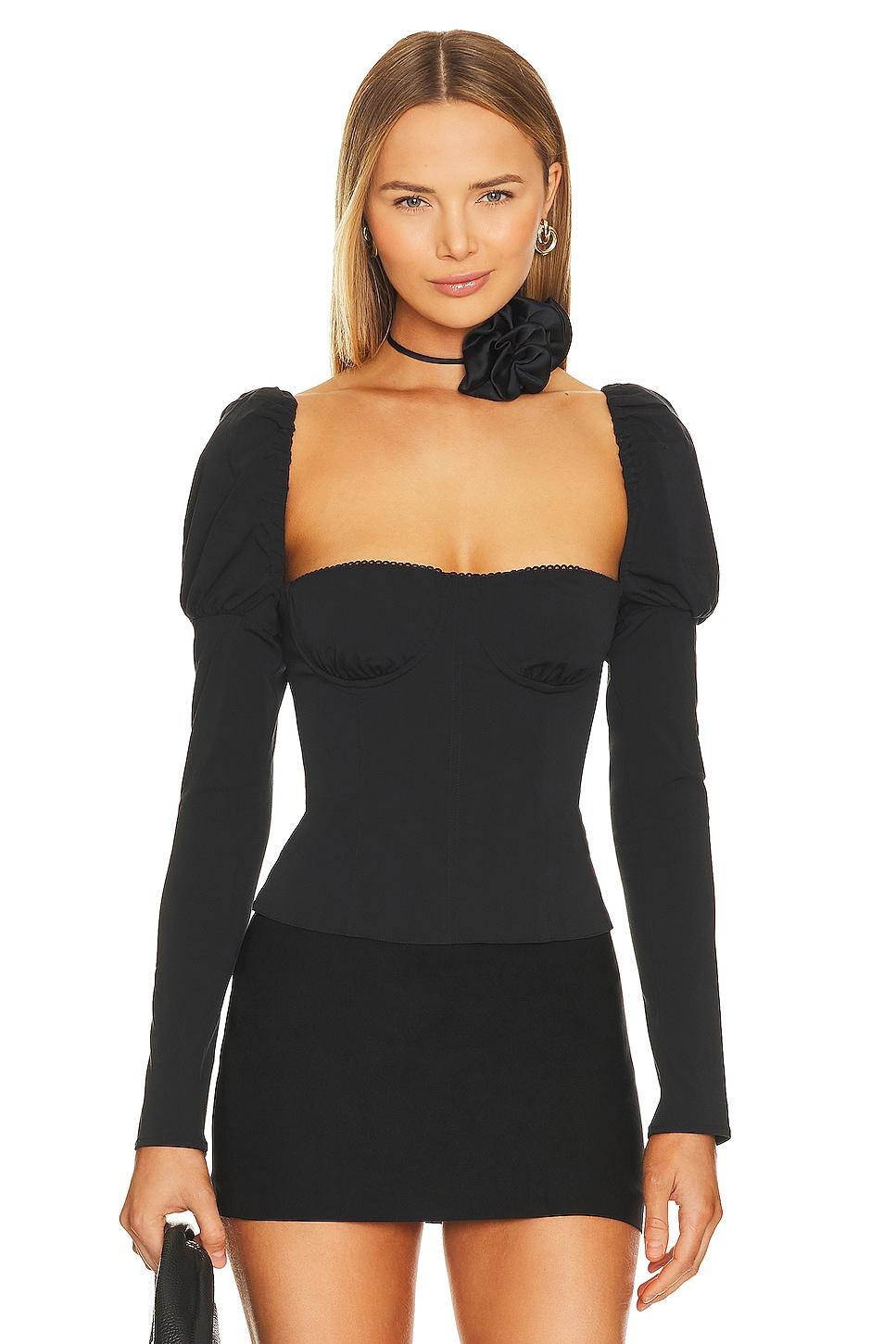 long sleeve corset top
