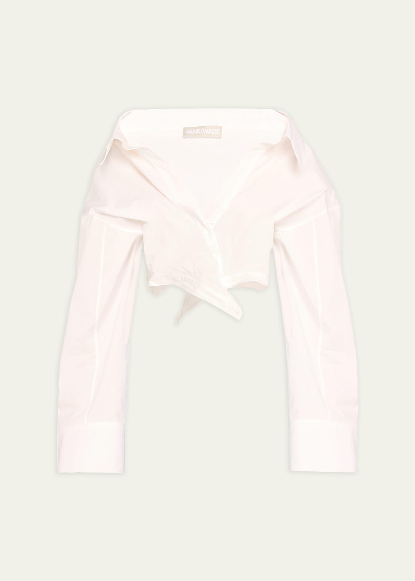 long-sleeve corset wrap shirt