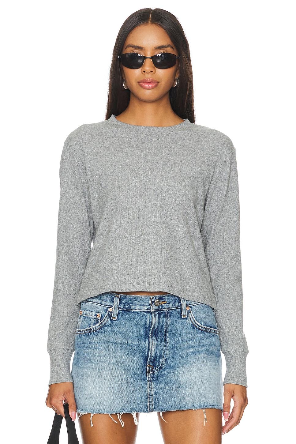 long sleeve cotton rib crew tee