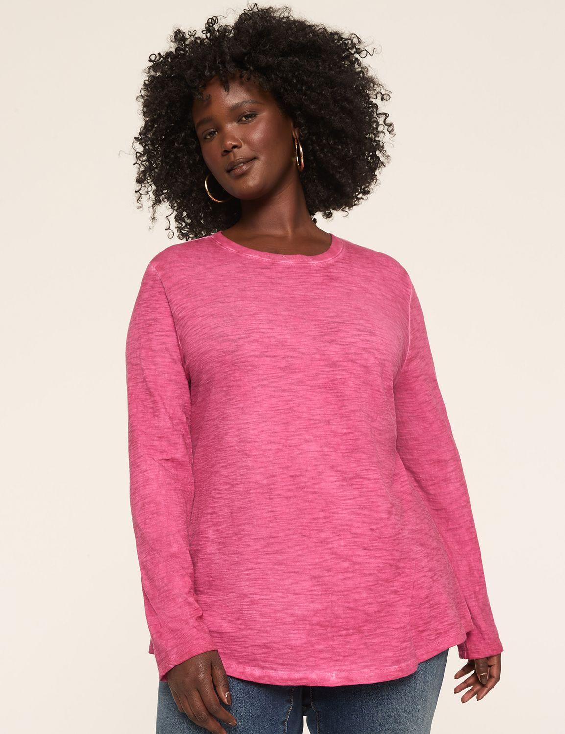 long-sleeve crew-neck layering tee
