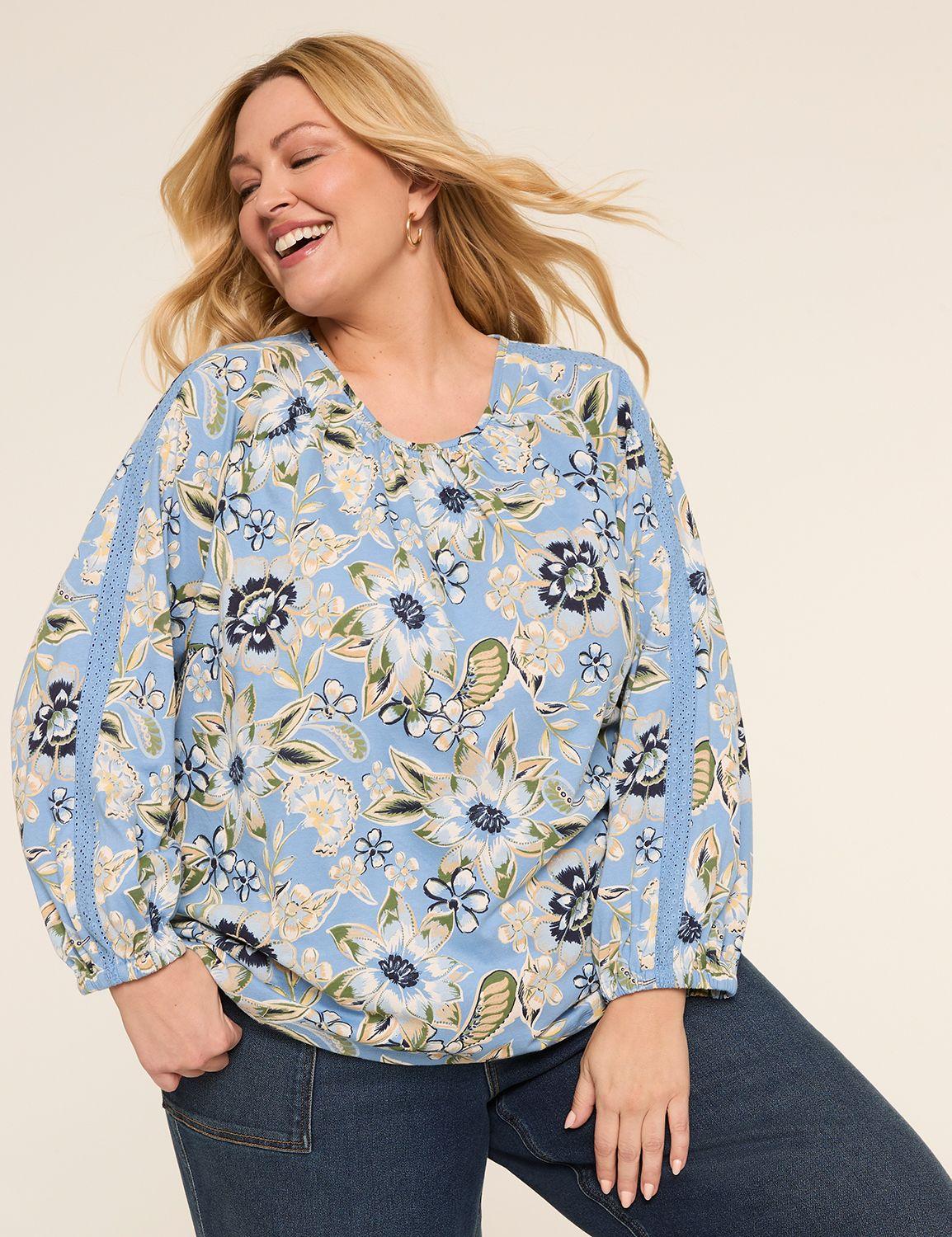 long-sleeve crew-neck top