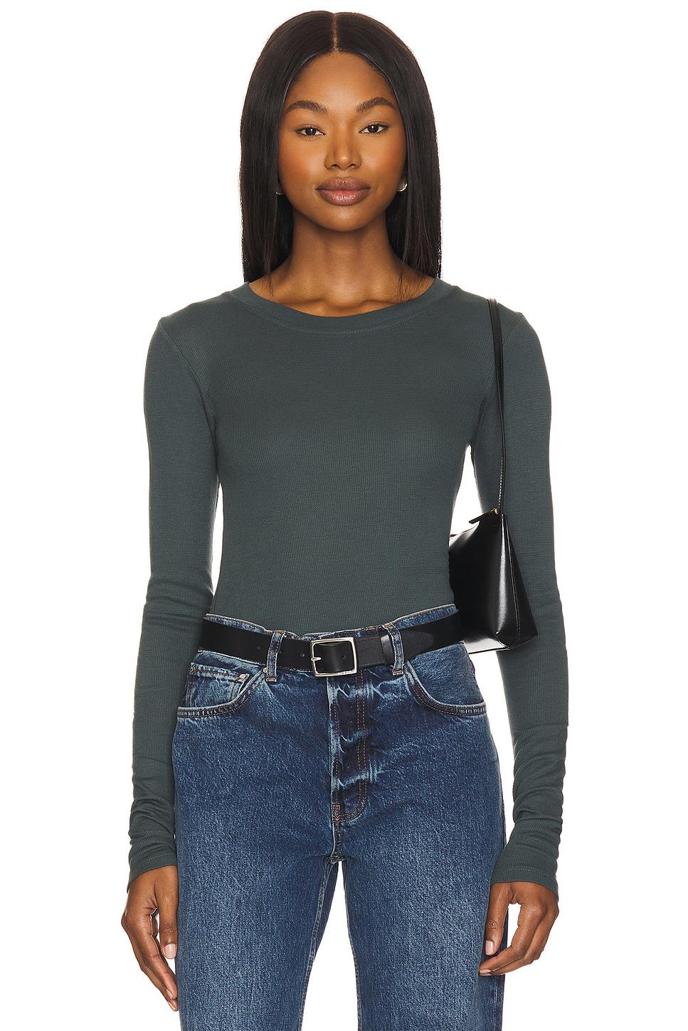 long sleeve crew neck top