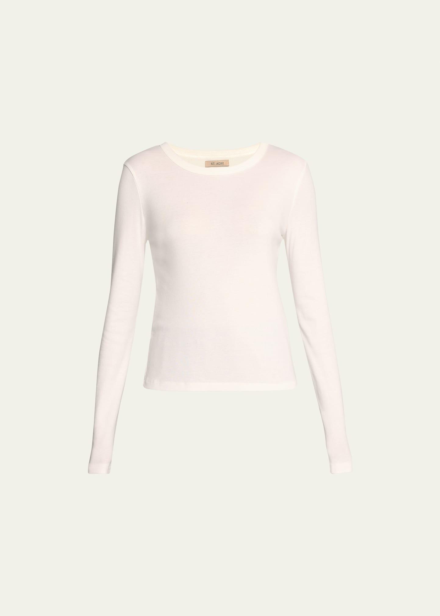 long-sleeve crewneck top