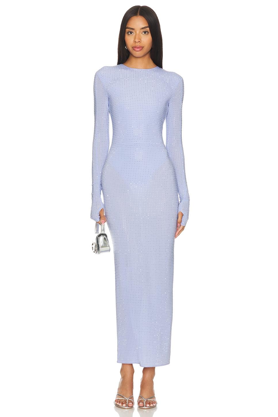 long sleeve crystal dress