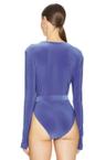 long sleeve deep u neck bodysuit