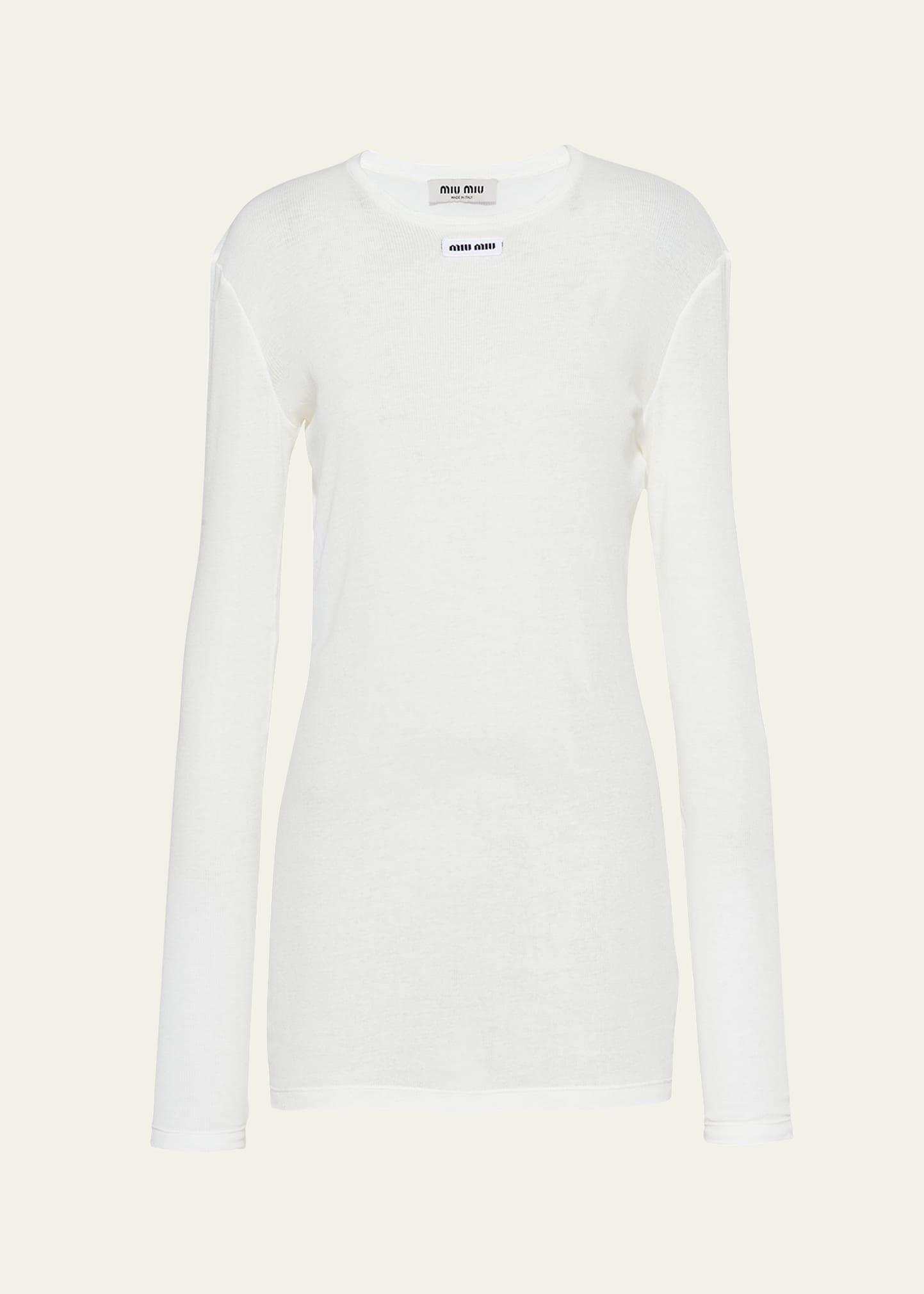 long-sleeve fitted mini dress