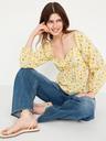 long-sleeve floral top