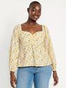 long-sleeve floral top