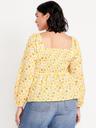 long-sleeve floral top