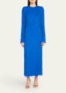 long sleeve fringe fil coupe dress