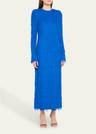 long sleeve fringe fil coupe dress