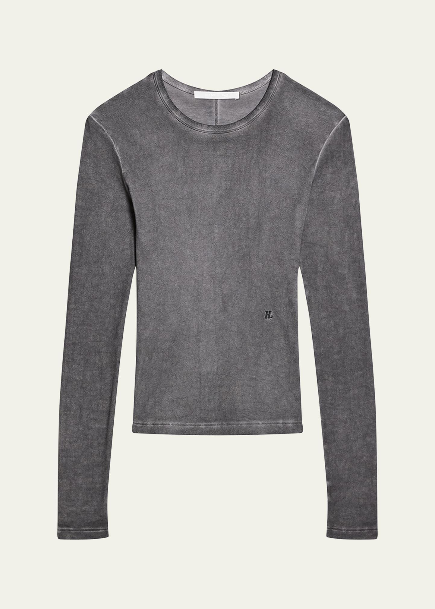 long-sleeve garment-dyed tee