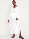 long-sleeve gauze kaftan