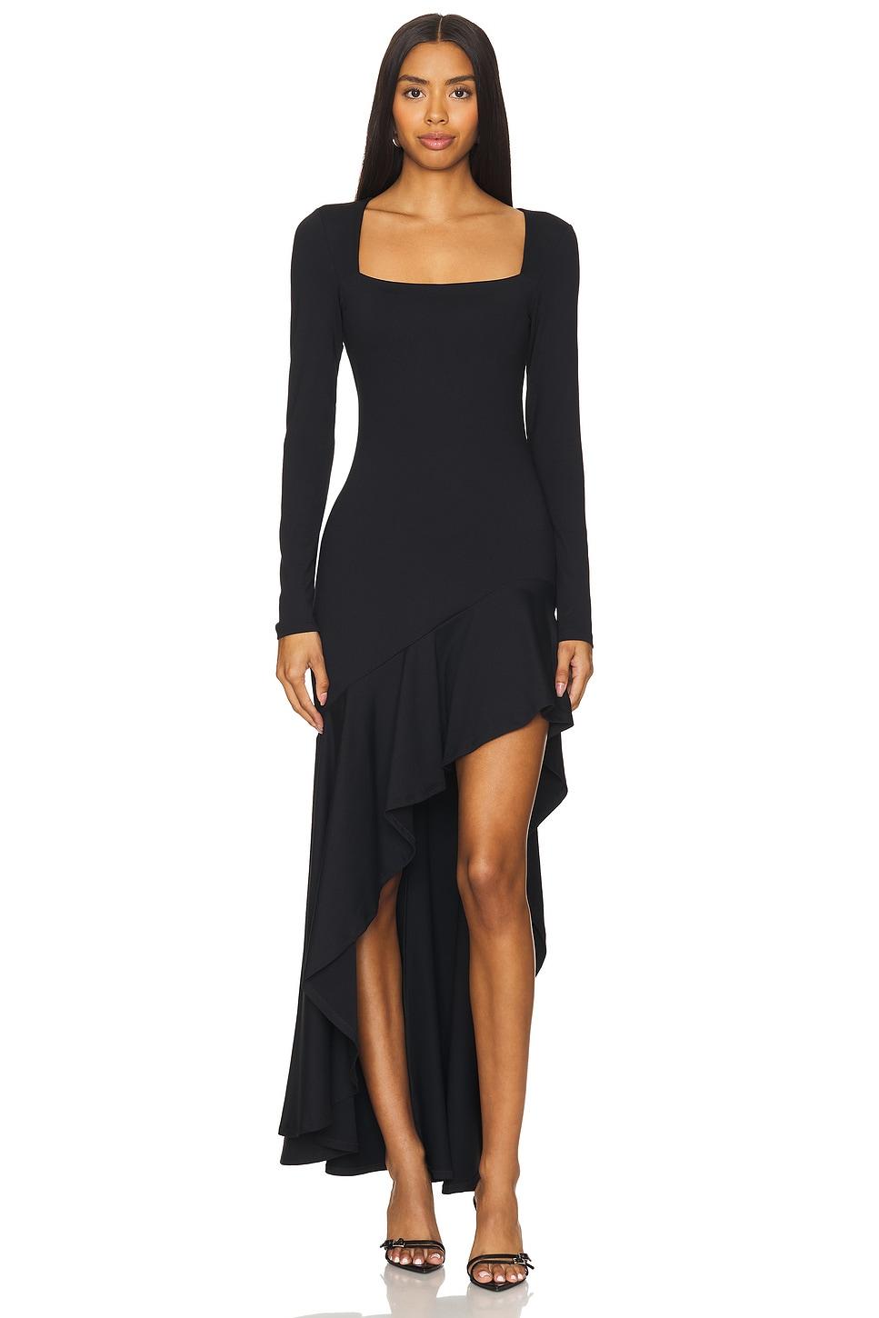 long sleeve high low dress