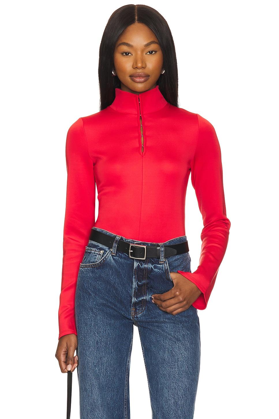 long sleeve hook & eye bodysuit