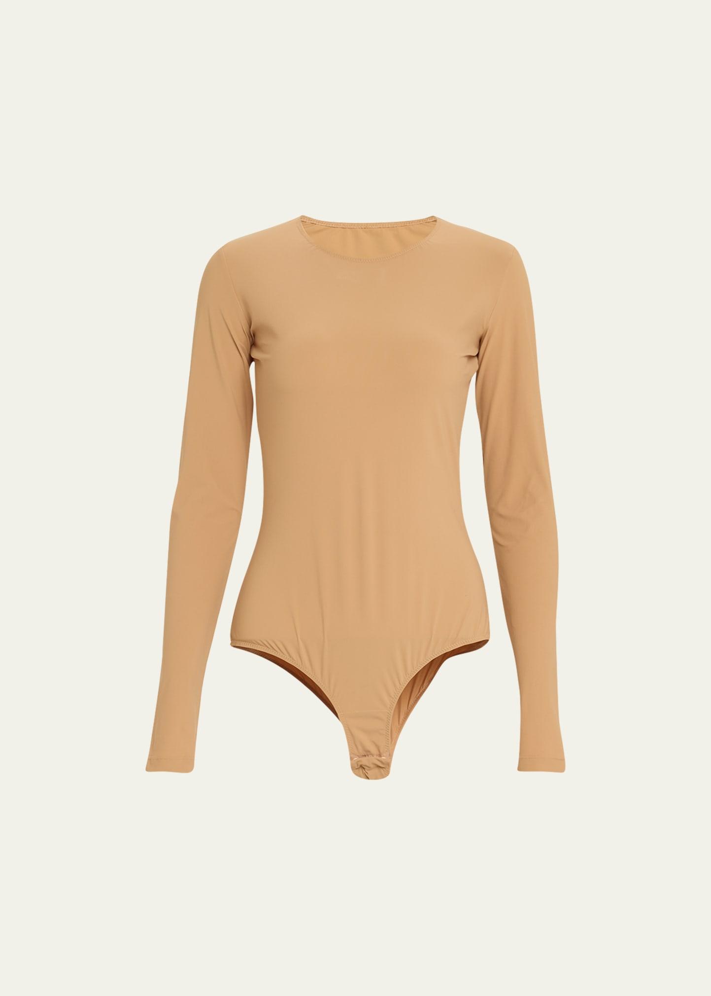 long-sleeve knit bodysuit