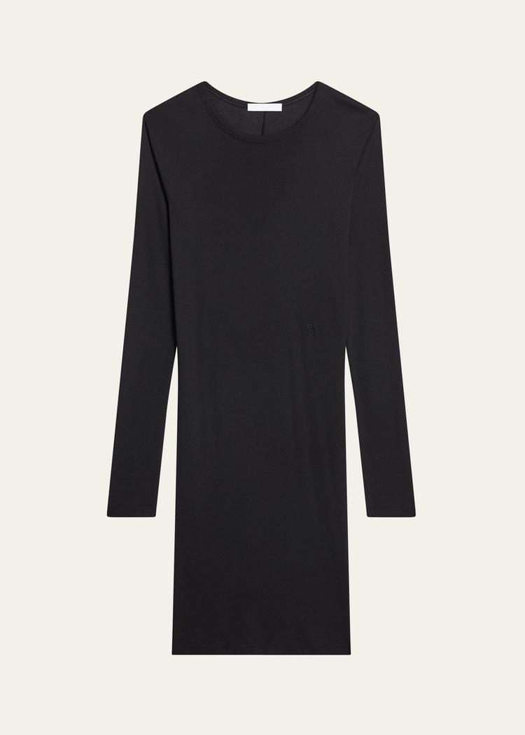 long-sleeve knit dress