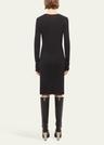 long-sleeve knit dress