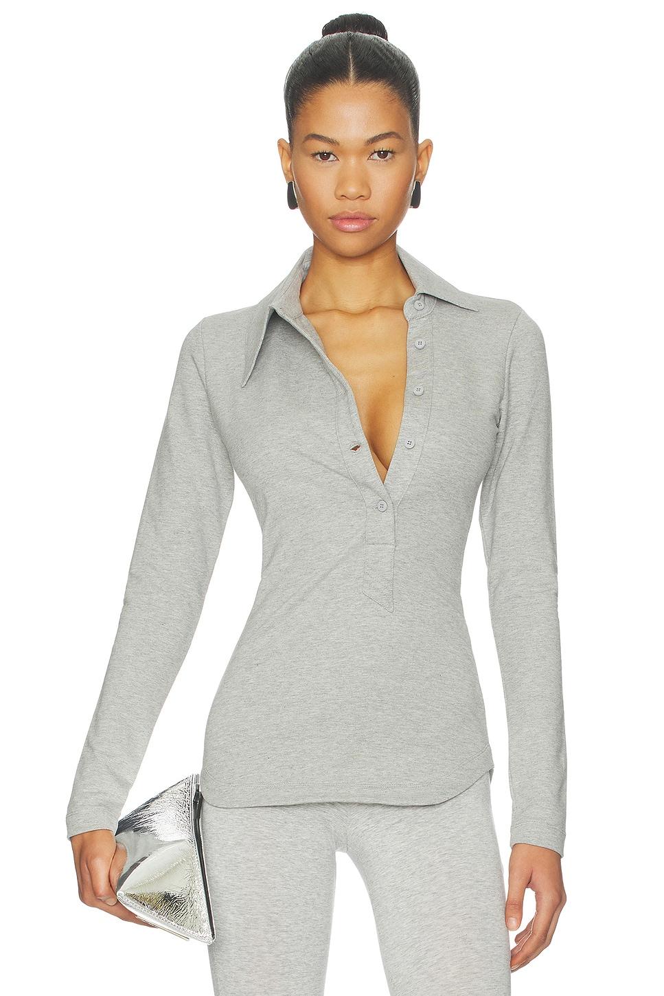 long sleeve lapel top
