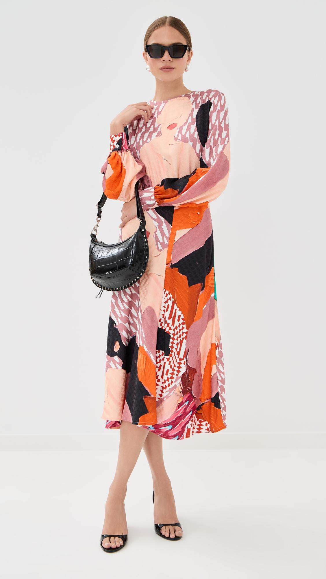 long sleeve midi dress