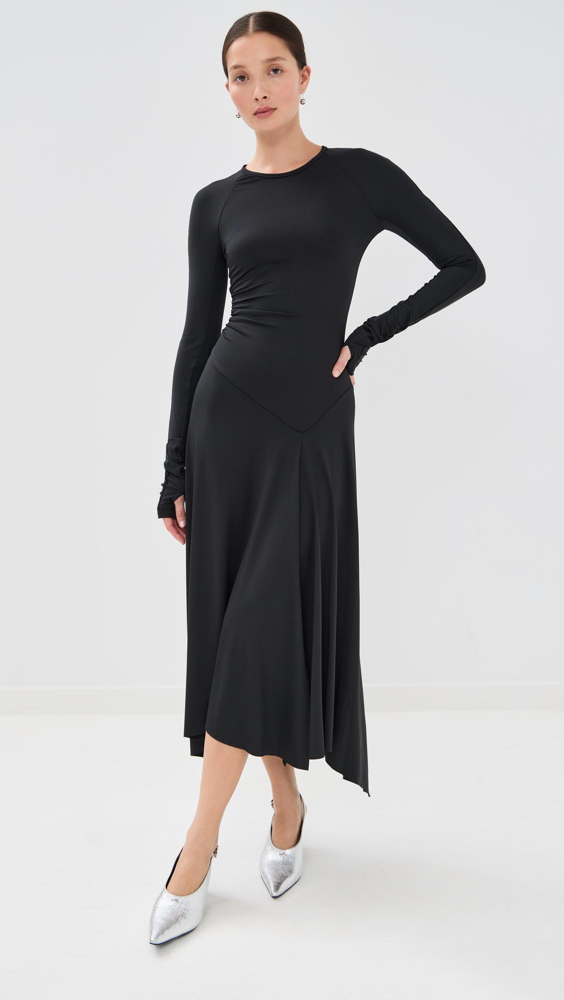 long sleeve midi dress