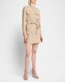 long-sleeve military mini shirtdress