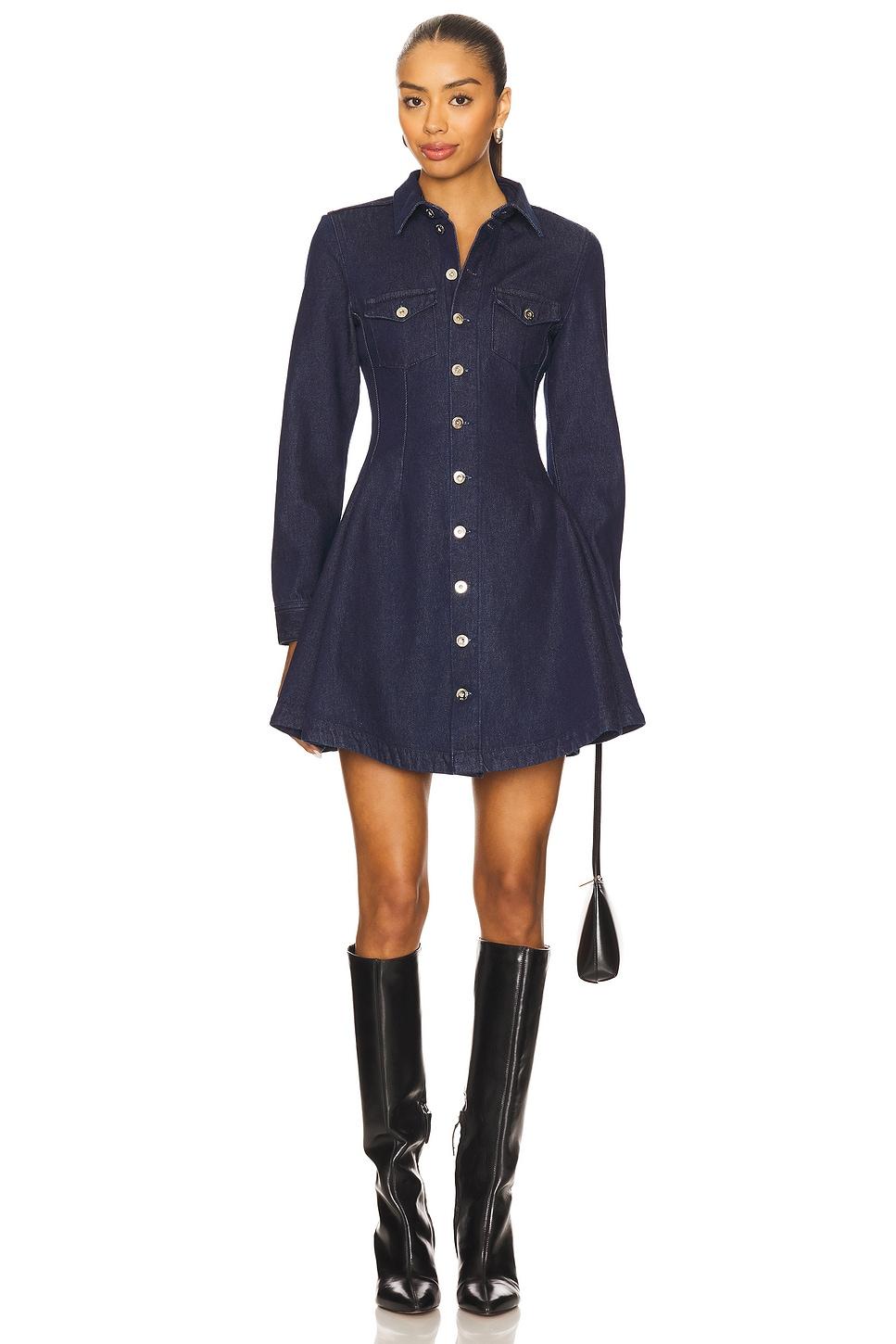 long sleeve mini shirt dress