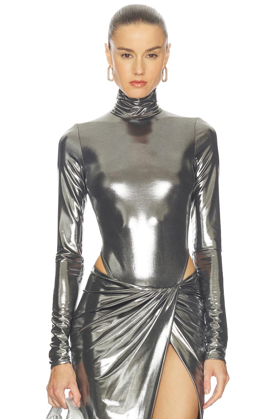 long sleeve mock neck bodysuit