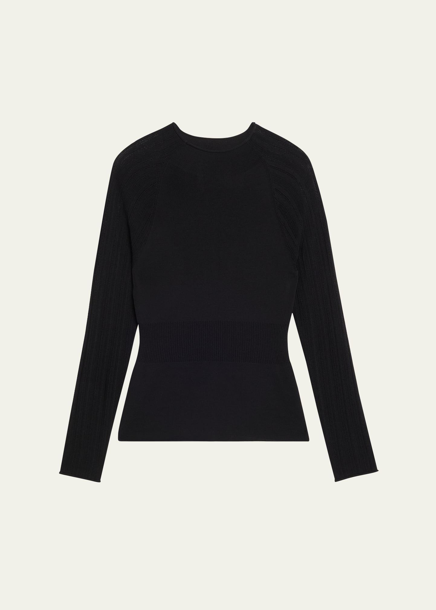 long-sleeve mock-neck top