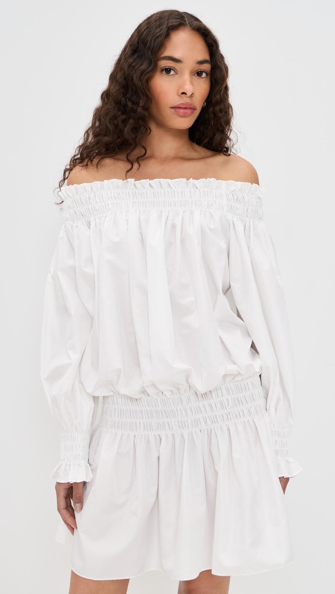 long sleeve peasant mini dress