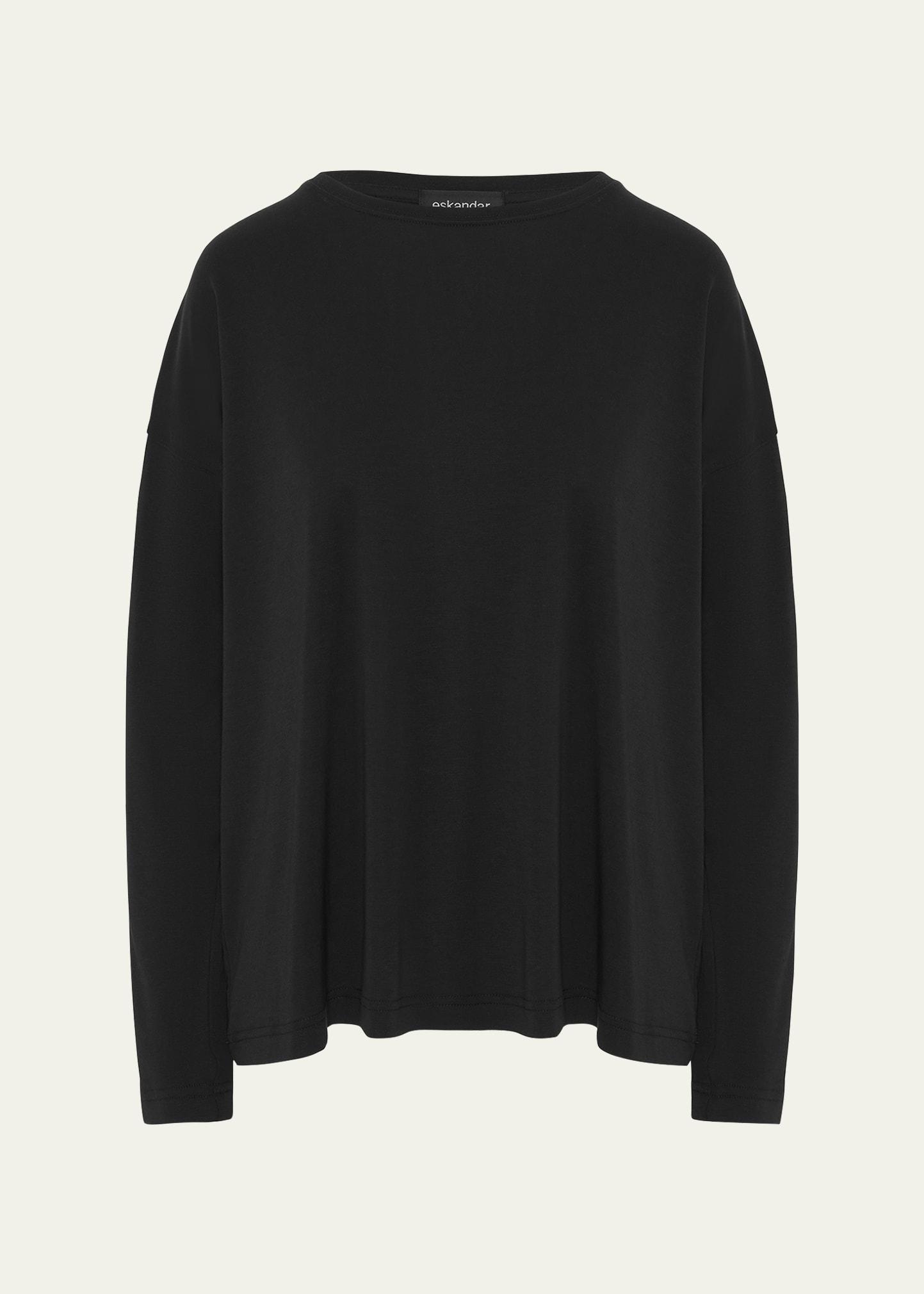 long-sleeve pima cotton top