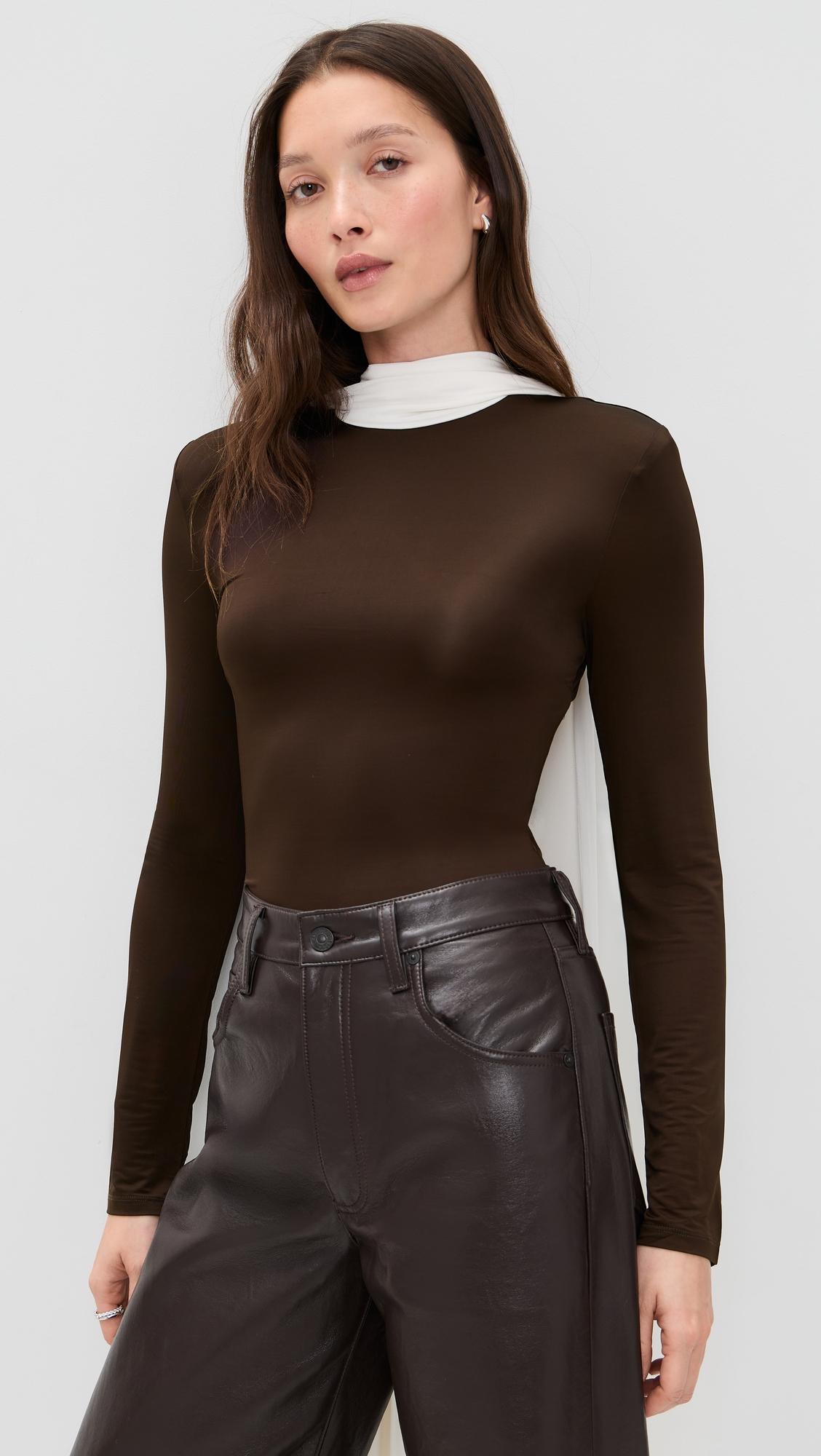 long sleeve scarf top