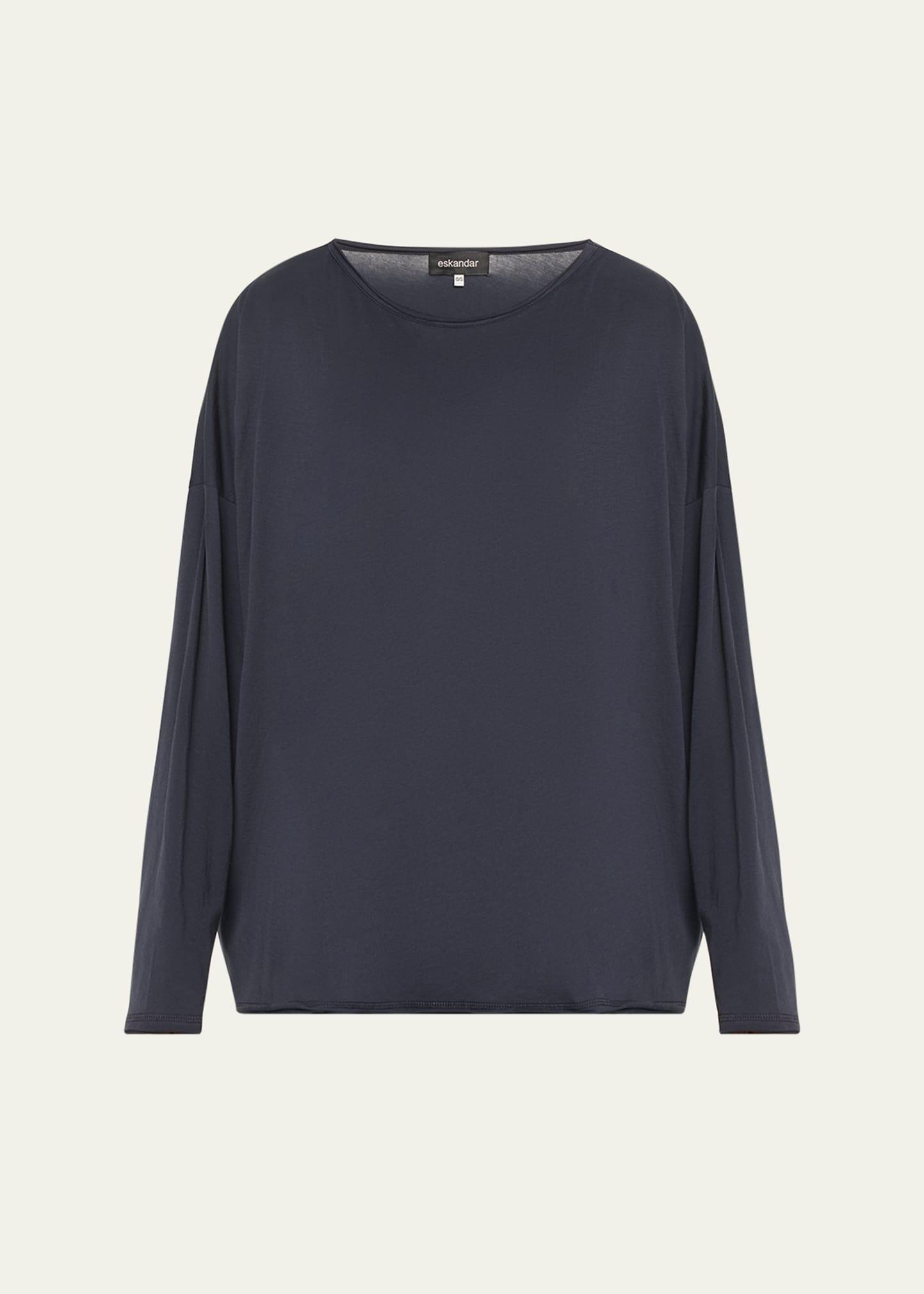 long-sleeve scoop-neck lightweight t-shirt