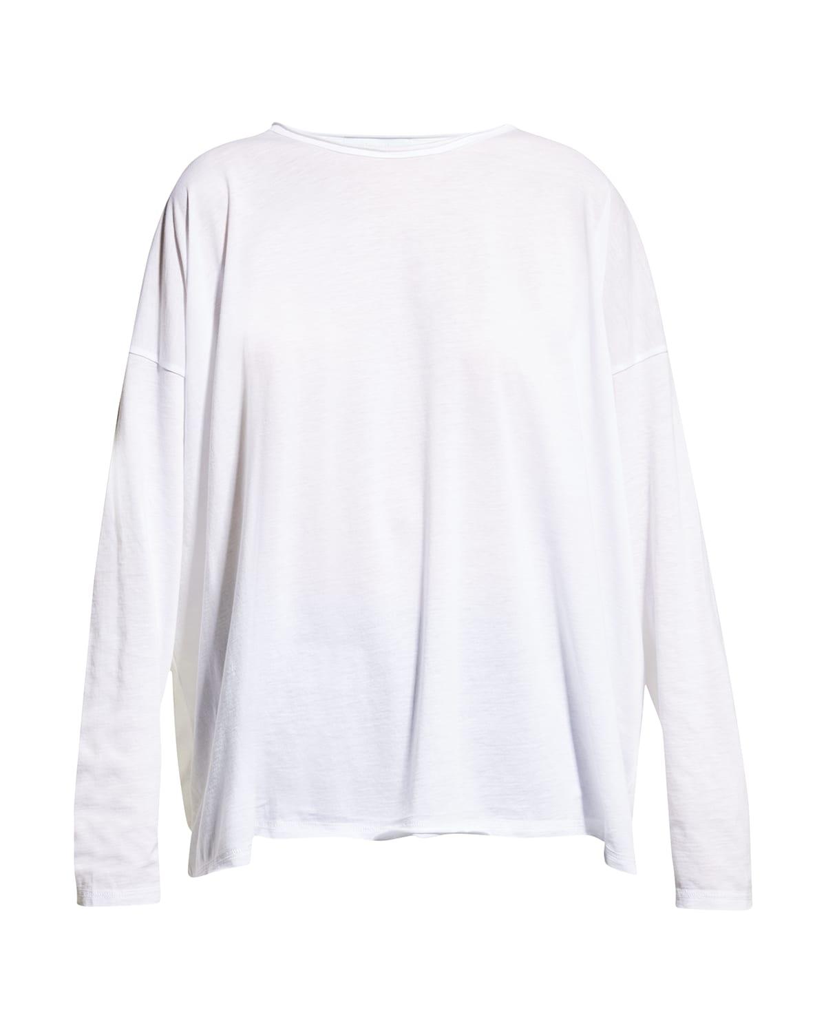 long-sleeve scoop-neck lightweight t-shirt